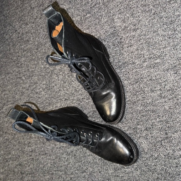 FRYE Veronica Flex Combat In Black Leather - Picture 3 of 7